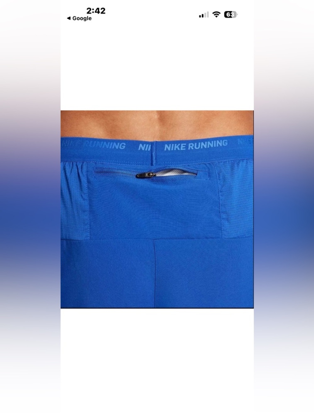 🆕 Nike Dri-FIT Stride Running Shorts 5” Men’s XL Blue Athletic Shorts NWT - Picture 5 of 5